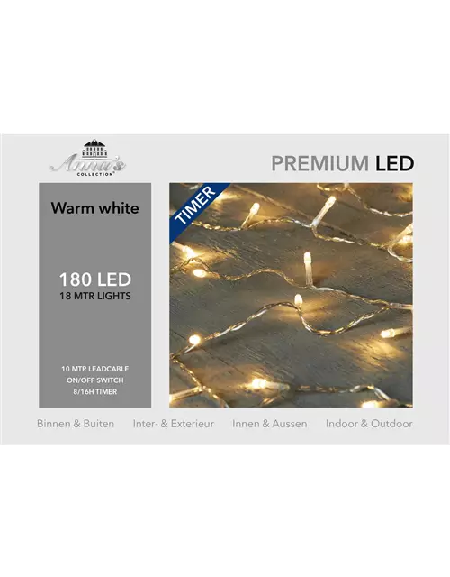 LED Kette PremiuMm180 Lights 18m warm-weiß für Innen & Außen