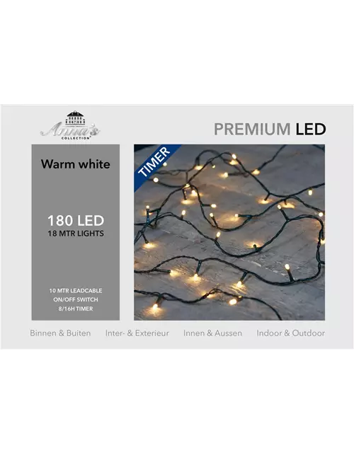 PREMIUM LED 180Lights 18M LED warm-weiss für innen & außen