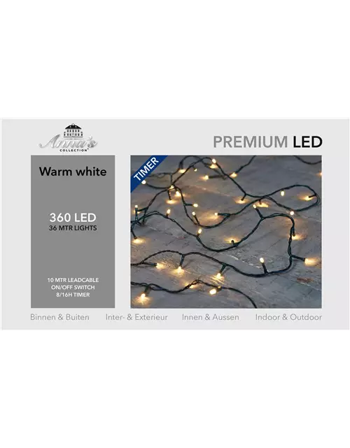 PREMIUM LED 360Lights 36M LED, warm-weiß, für Innen & Aussen