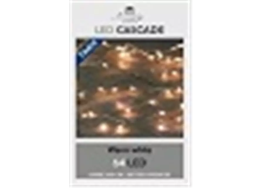 LED CASCADE SILBERDRAHT 64LIGHTS 8X0,8M warm-weiß, silber