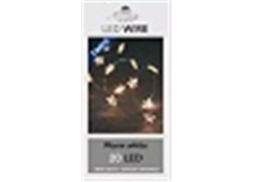 LED WIRE INDOOR SILBERDRAHT/STERN 20LIGHTS 1M LED WARM WEISS