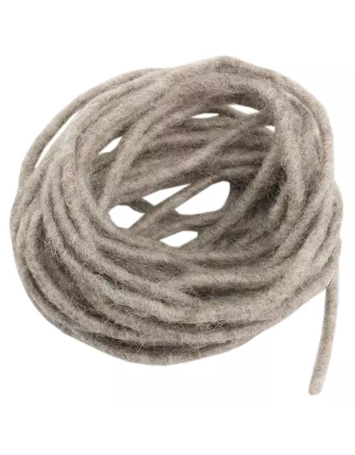 Woll-Filzkordel, 3m, 1mm, beige