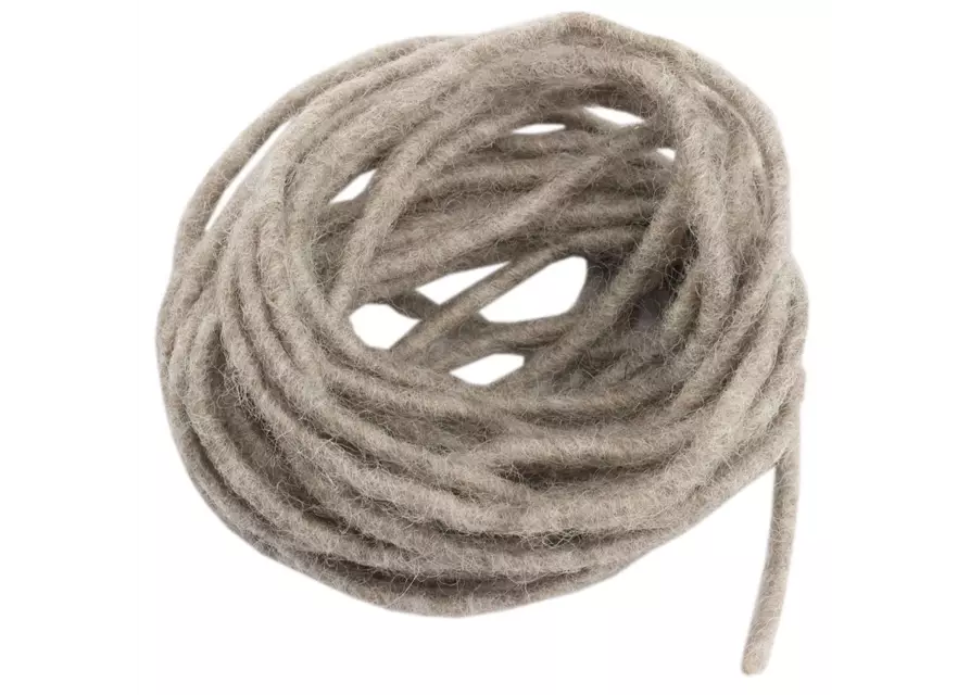 Woll-Filzkordel, 3m, 1mm, beige