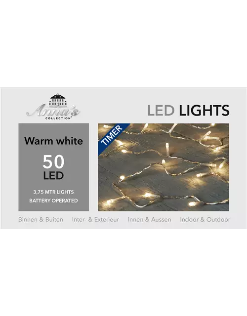 LED LIGHTS 50Lights 3,75M WARM WEISS 