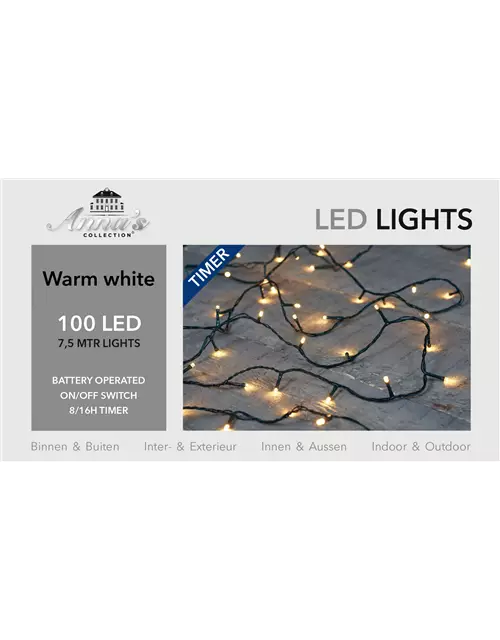 LED LIGHTS 100Lights 7,5M warm-weiss