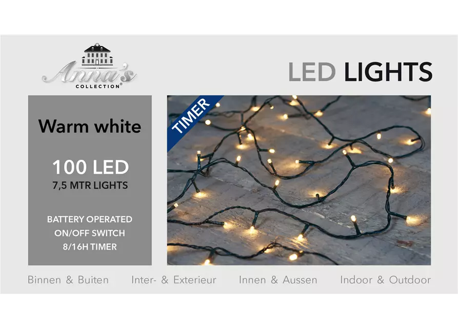 LED LIGHTS 100Lights 7,5M warm-weiss