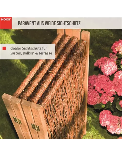 Paravent Sichtschutz aus Weide 