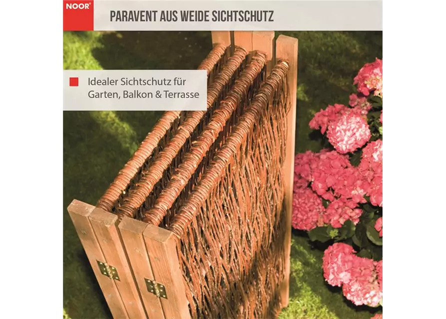 Paravent Sichtschutz aus Weide 