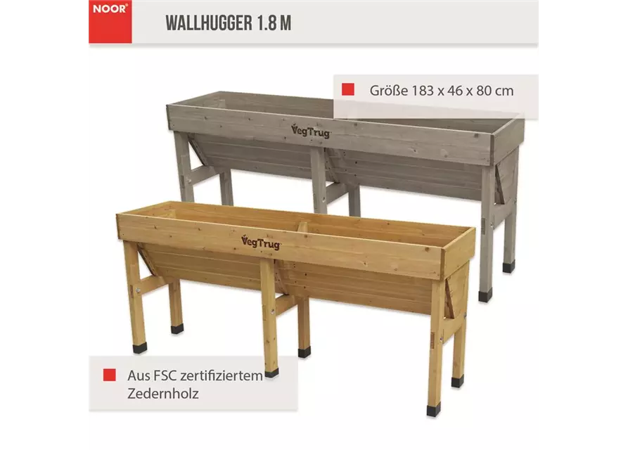 Hochbeet Wallhugger VegTrug 183 x 46 x 80cm 