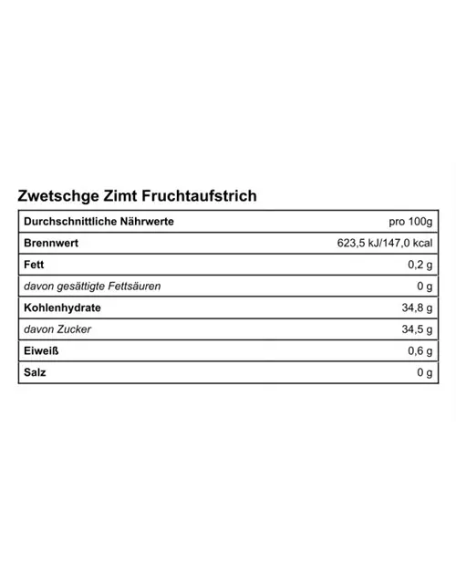 Zwetschge Zimt Fruchtaufstrich