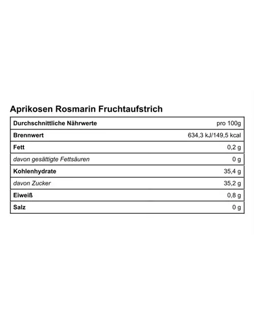 Aprikose Rosmarin Fruchtaufstrich