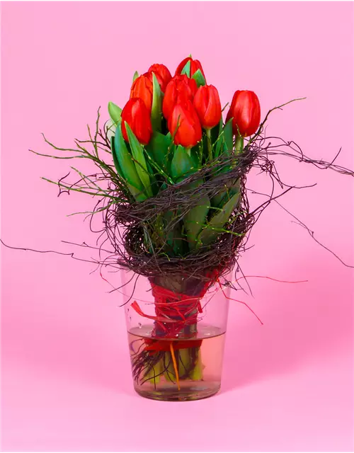 Blumenstrauß Valentinstag 'Feuriges Herz'