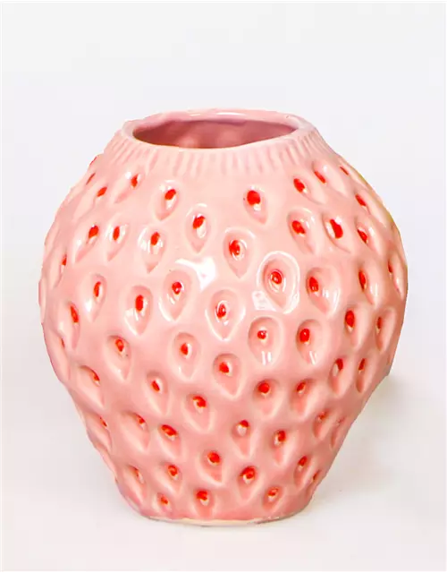 Erdbeere-Vase rosa