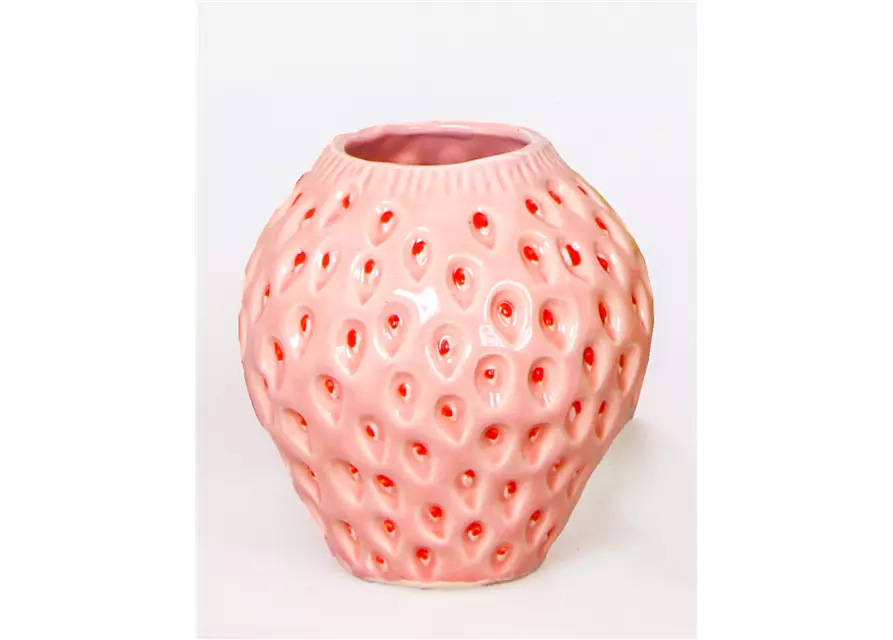 Erdbeere-Vase rosa