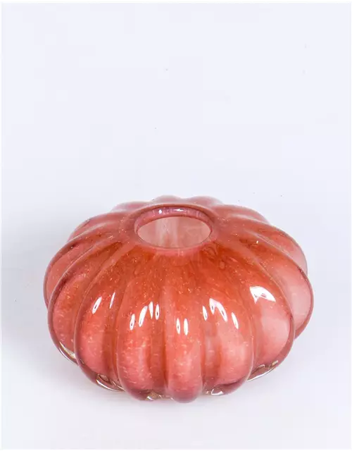 Vase aus Glas in rot, ca. h.8 d.12