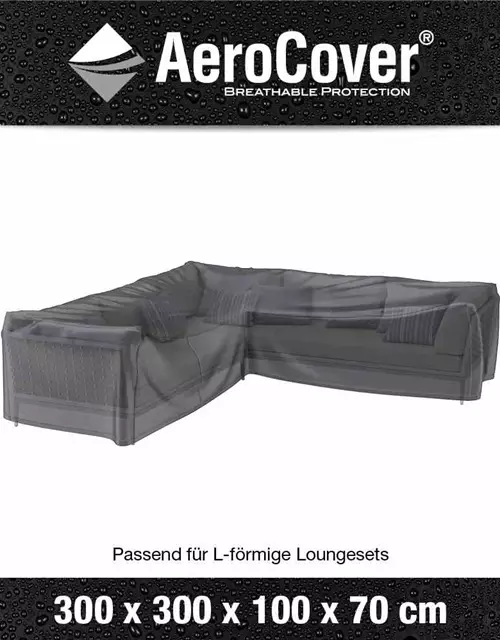 Aerocover Schutzhülle für Eck- Loungeset 300x300x100xH70 cm