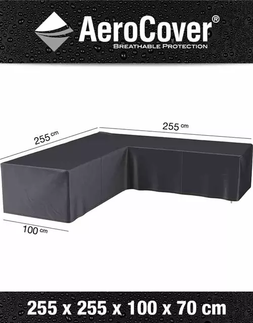 Aerocover Schutzhülle für Eck- Loungeset 255x255x100xH70 cm