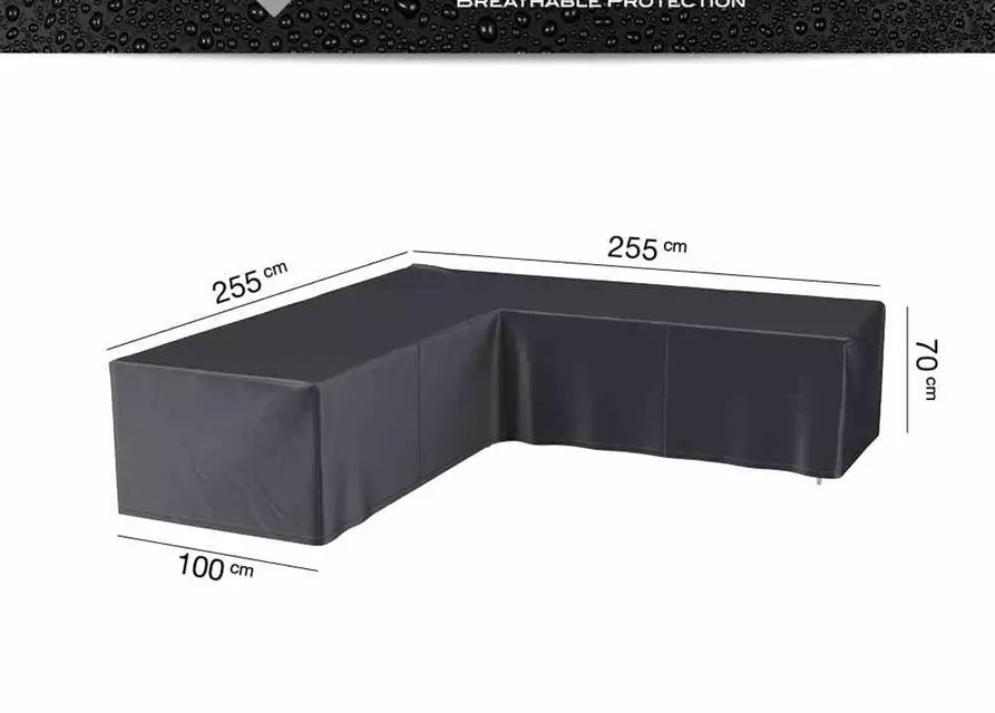 Aerocover Schutzhülle für Eck- Loungeset 255x255x100xH70 cm