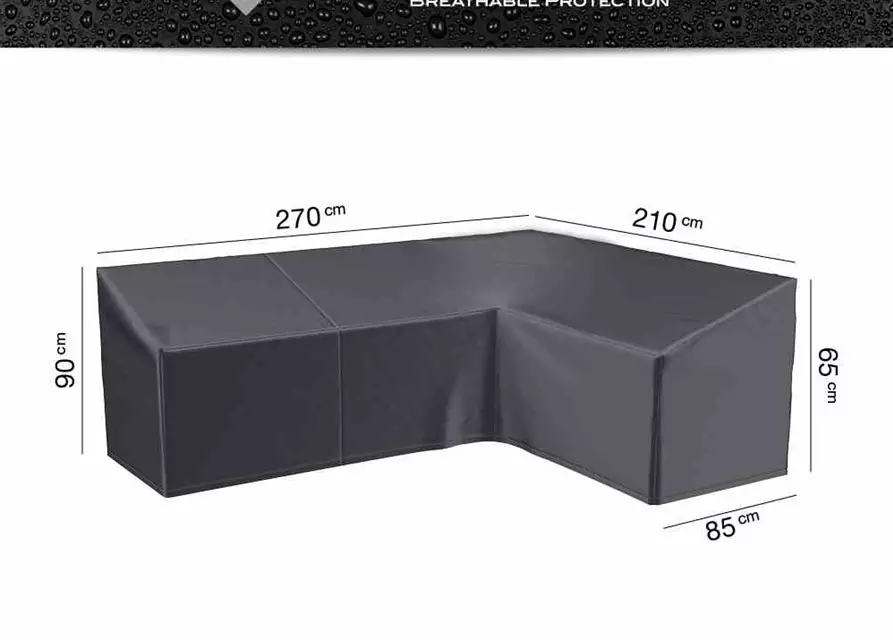 Aerocover Schutzhülle für Eck- Loungeset 270x210 L-Form rechts