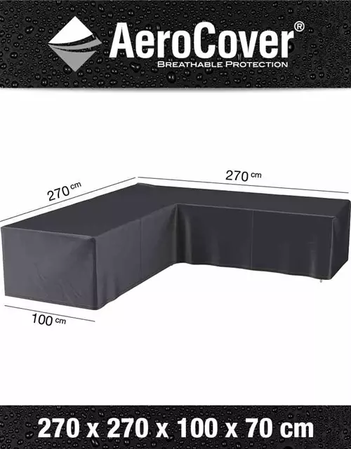 Aerocover Schutzhülle für Eck- Loungeset 270x270x100xH70 cm