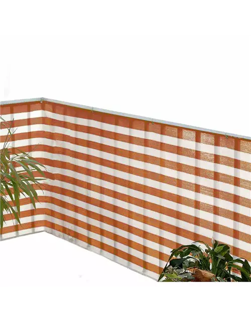 Balkonverkleidung 500x90 cm terracotta/ weiß