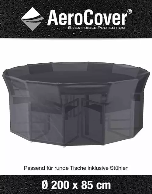 Aerocover Schutzhülle für Gartenmöbelset Ø200 x H85 cm