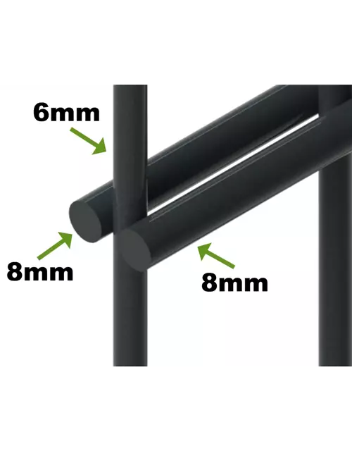 Doppelstabmattenzaun 83 x 251 cm, anthrazit, 8/6/8, Premium