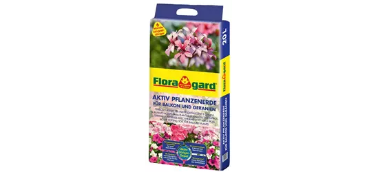 Floragard Aktiv Pflanzenerde für Balkon und Geranien