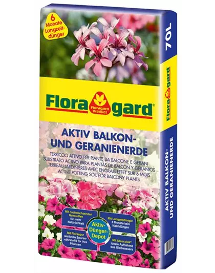 Floragard Aktiv Balkon- und Geranienerde 70l