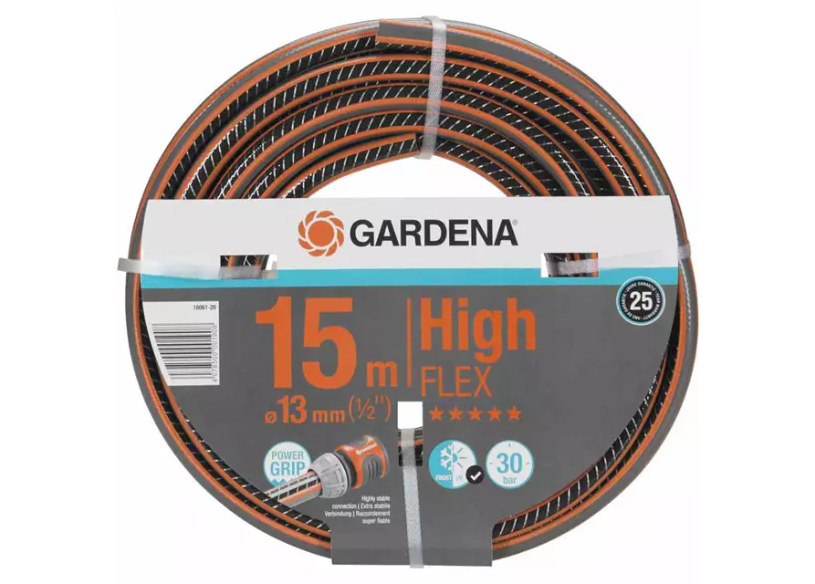 Gardena Gartenschlauch Comfort HighFlex 13 mm (1/2") 15 m mit PowerGrip 30 bar