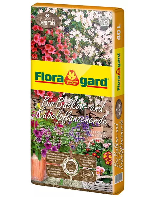 Floragard Bio Balkon- und Kübelpflanzenerde ohne Torf