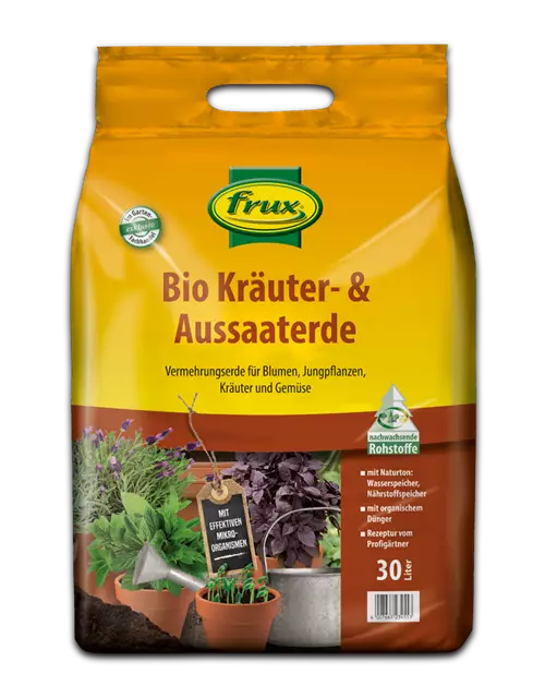 frux Bio Kräuter- & Aussaaterde mit effektiven Mikroorganismen