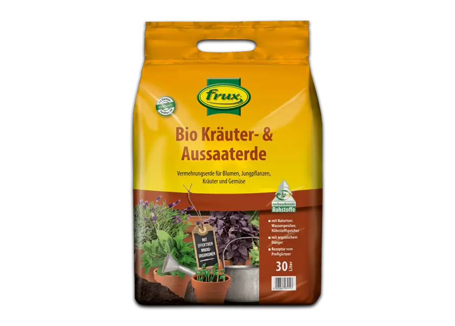 frux Bio Kräuter- & Aussaaterde mit effektiven Mikroorganismen