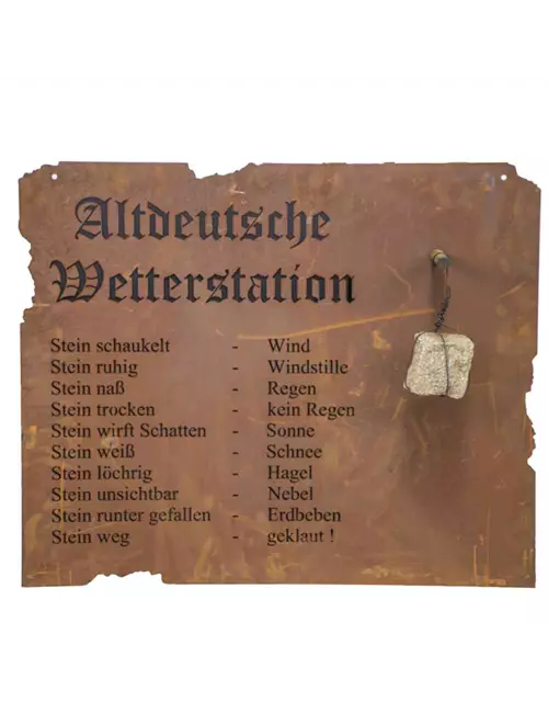 H.G-Deko Altdeutsche Wetterstation zum Hängen 80 x 70cm