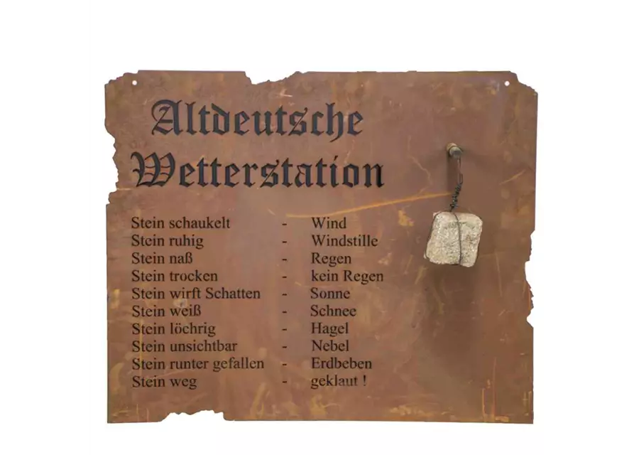 H.G-Deko Altdeutsche Wetterstation zum Hängen 80 x 70cm