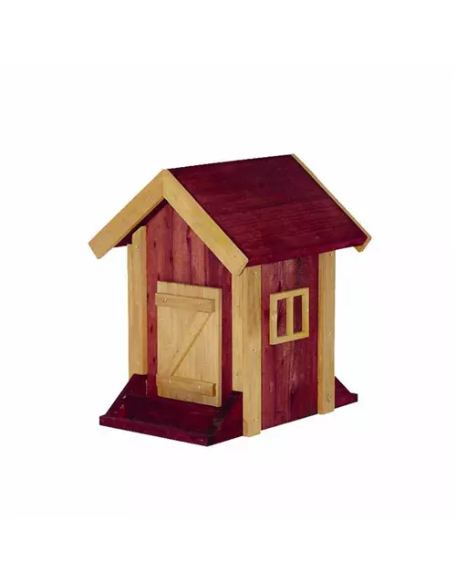 H.G-Vogel Vogelfutterhaus Hamburg 22 x 22 x 29 cm natur und rot 