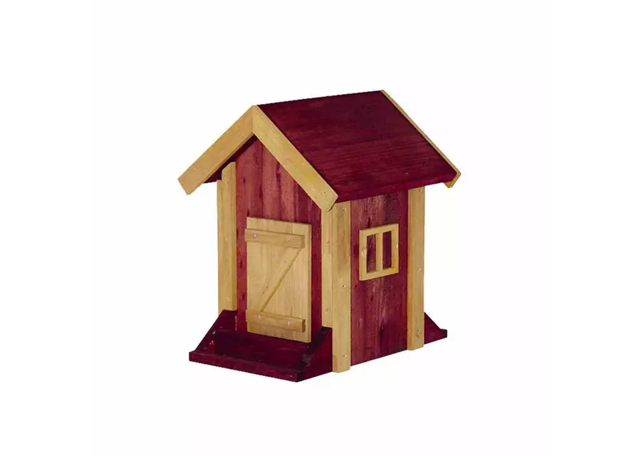 H.G-Vogel Vogelfutterhaus Hamburg 22 x 22 x 29 cm natur und rot 