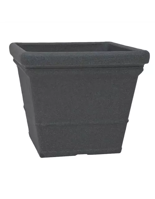 PP-Plastic Gefäß Lisa 50, 50x50x42,5cm schwarz Granit 