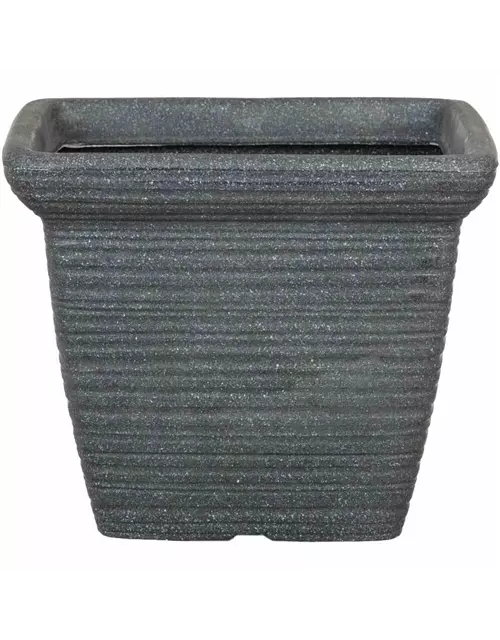 PP-Plastic Gefäß Giona 34, 34x34x27cm schwarz Granit 