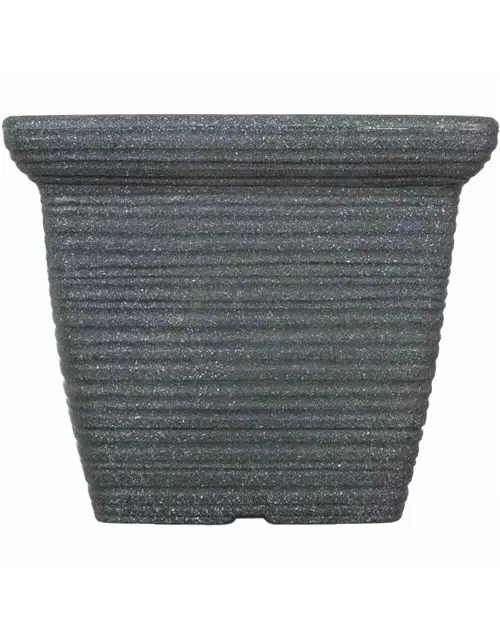 PP-Plastic Gefäß Giona 34, 34x34x27cm schwarz Granit 