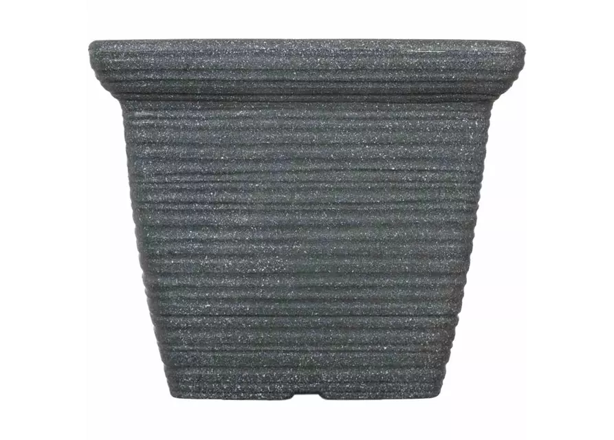 PP-Plastic Gefäß Giona 34, 34x34x27cm schwarz Granit 