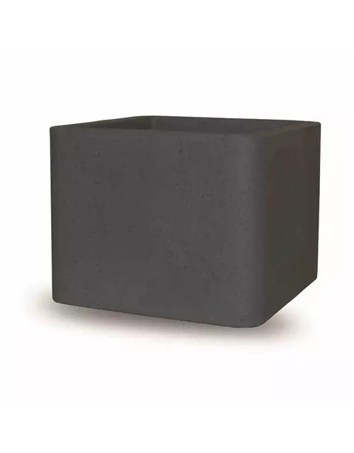 PP-Plastic Cube 40cm schwarz-granit Betonlook