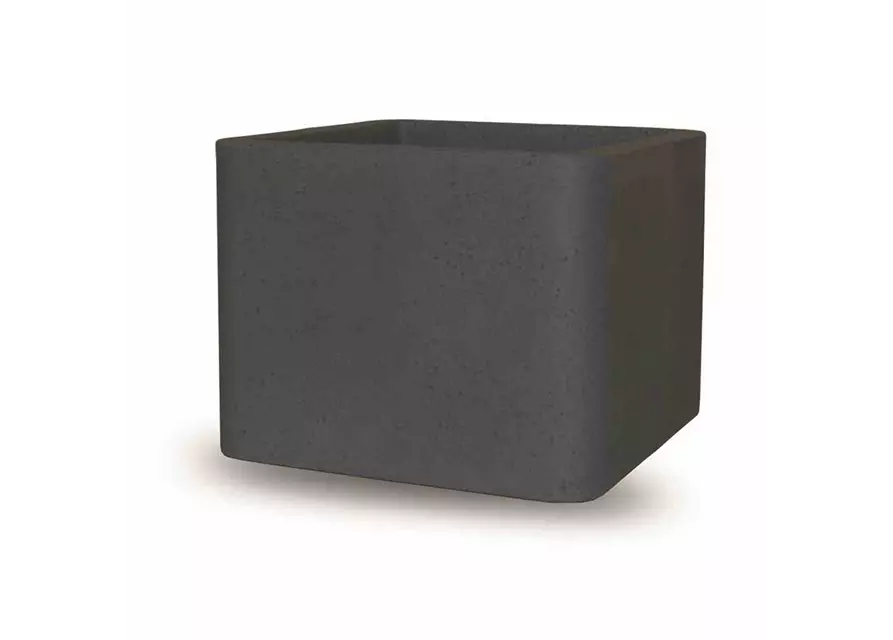 PP-Plastic Cube 40cm schwarz-granit Betonlook