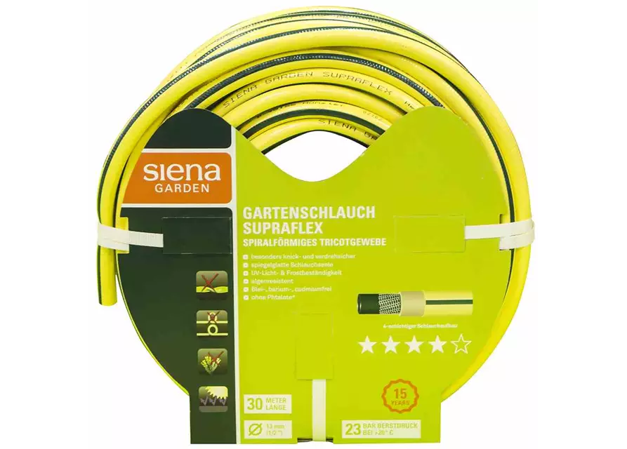 Siena Garden Gartenschlauch Supraflex, 12,5mm (1/2 Zoll) , 30m-Rolle 