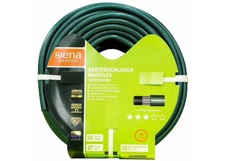 Siena Garden Gartenschlauch Maxiflex, 12,5mm (1/2 Zoll) , 50m-Rolle 