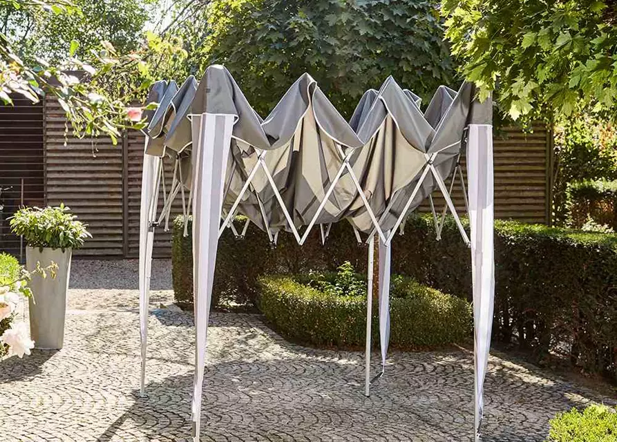 Siena Garden Faltpavillon 300x300x262cm grau Aluminium