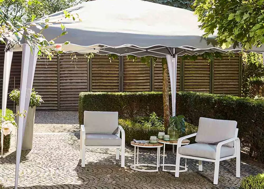 Siena Garden Faltpavillon 300x300x262cm grau Aluminium