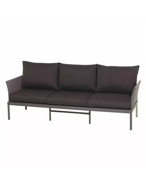 Siena Garden Carim 3er Loungesofa 76,5x205,5x71,5 cm matt graphit