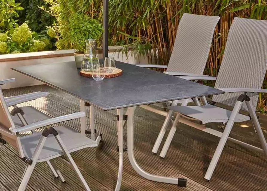 Siena Garden Slim Klapptisch 160x90cm Stahl/Topalit 