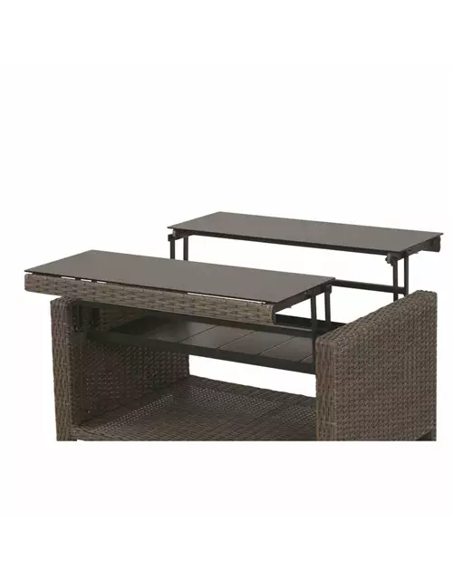 Siena Garden Loungetisch Teramo, 100x65/108x45/65 cm anthrazit